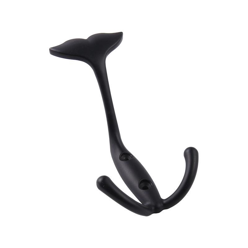 Y109 Fishtail Zink Alloy Double Hook Coat and Hat Hook