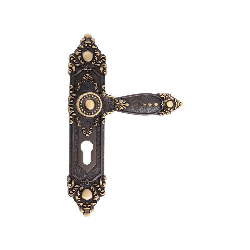 610-510 European Retro 24k Real Gold Silent Long Panel One Piece Lock