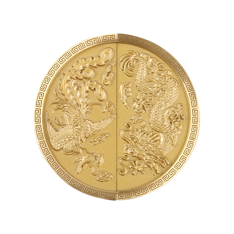 Dragon dan Phoenix-2 Brass Cina Dragon dan Phoenix Cabinet Wardrobe Handle